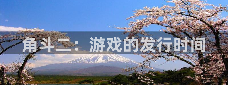 新宝GG子招聘：角斗二：游戏的发行时间